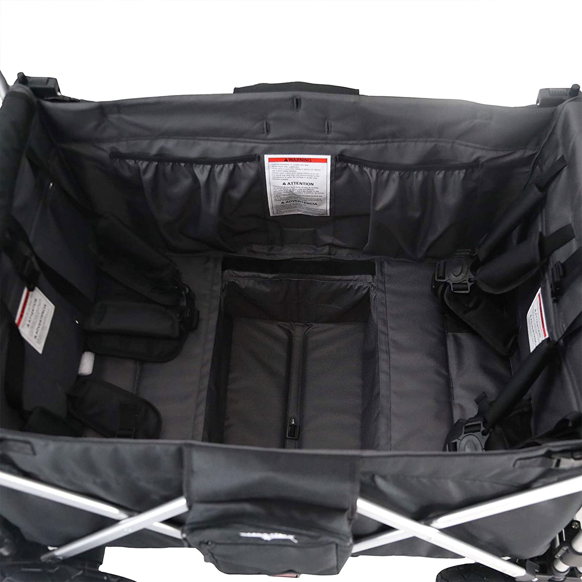 Keenz 7S Plus Ultimate 4-Passenger Wheeled Baby Stroller Wagon w/ Canopy, Black