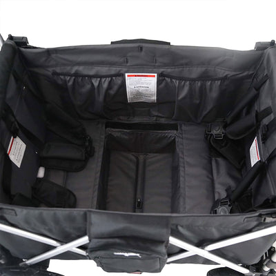 Keenz 7S Plus Ultimate 4-Passenger Wheeled Baby Stroller Wagon w/ Canopy, Black