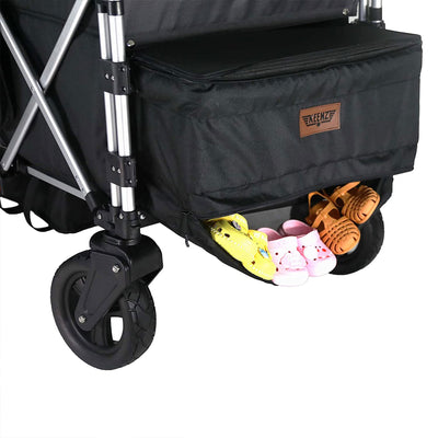 Keenz 7S Plus Ultimate 4-Passenger Wheeled Baby Stroller Wagon w/ Canopy, Black