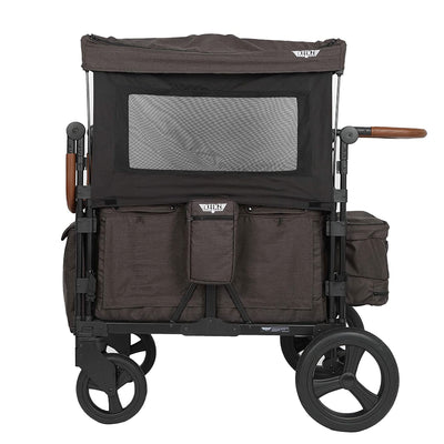 Keenz XC Plus 4 Child Luxury Stroller Wagon with Mesh Canopy and Sides, Charcoal - VMInnovations