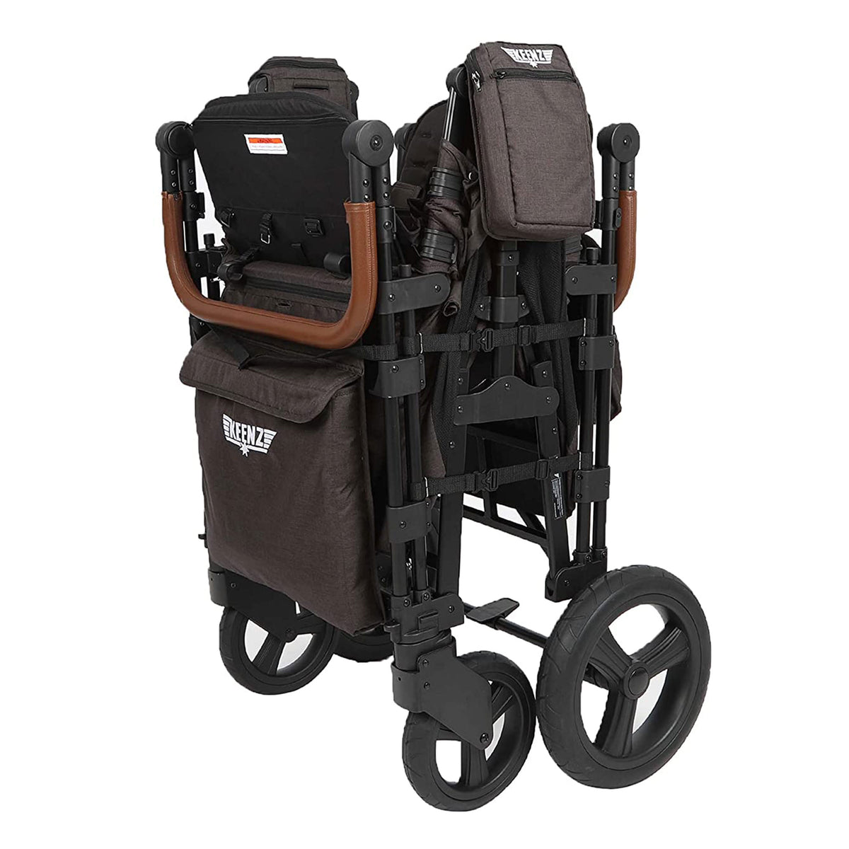 Keenz XC Plus 4 Child Luxury Stroller Wagon with Mesh Canopy and Sides, Charcoal - VMInnovations