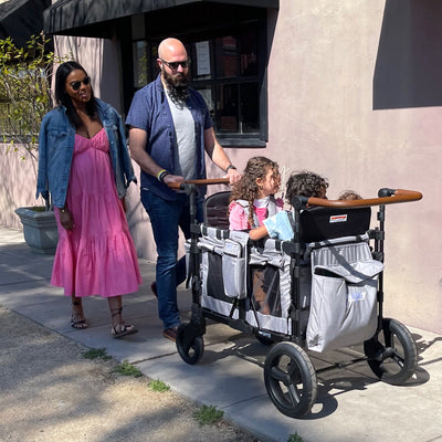 Keenz XC Plus 4 Child Luxury Stroller Wagon with Canopy and Mesh Sides, Smoke - VMInnovations