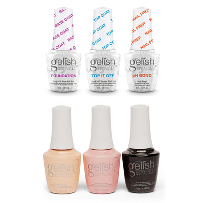 Gelish Terrific Trio Essentials Soak Off Gel Nail Polish w/ Classic Collection