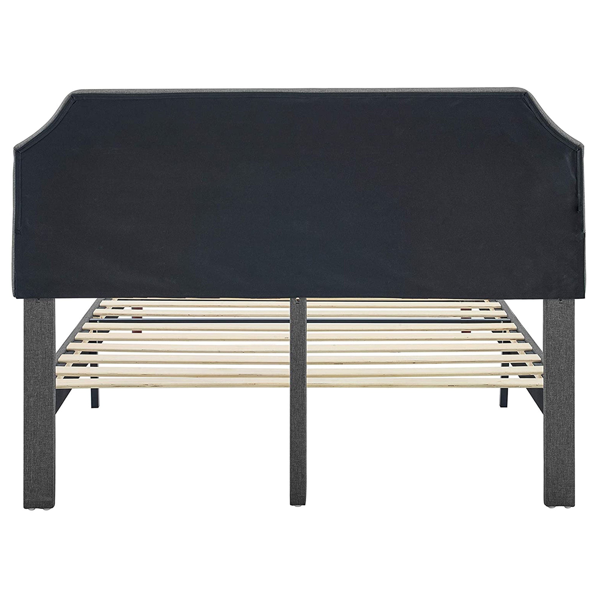 Upholstered Platform Bed with Button Tufted Headboard, King, Grey (Open Box) - VMInnovations