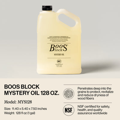 John Boos Block Mystery Oil Maintenance Care for Wood Cutting Board, 128 Ounce - VMInnovations