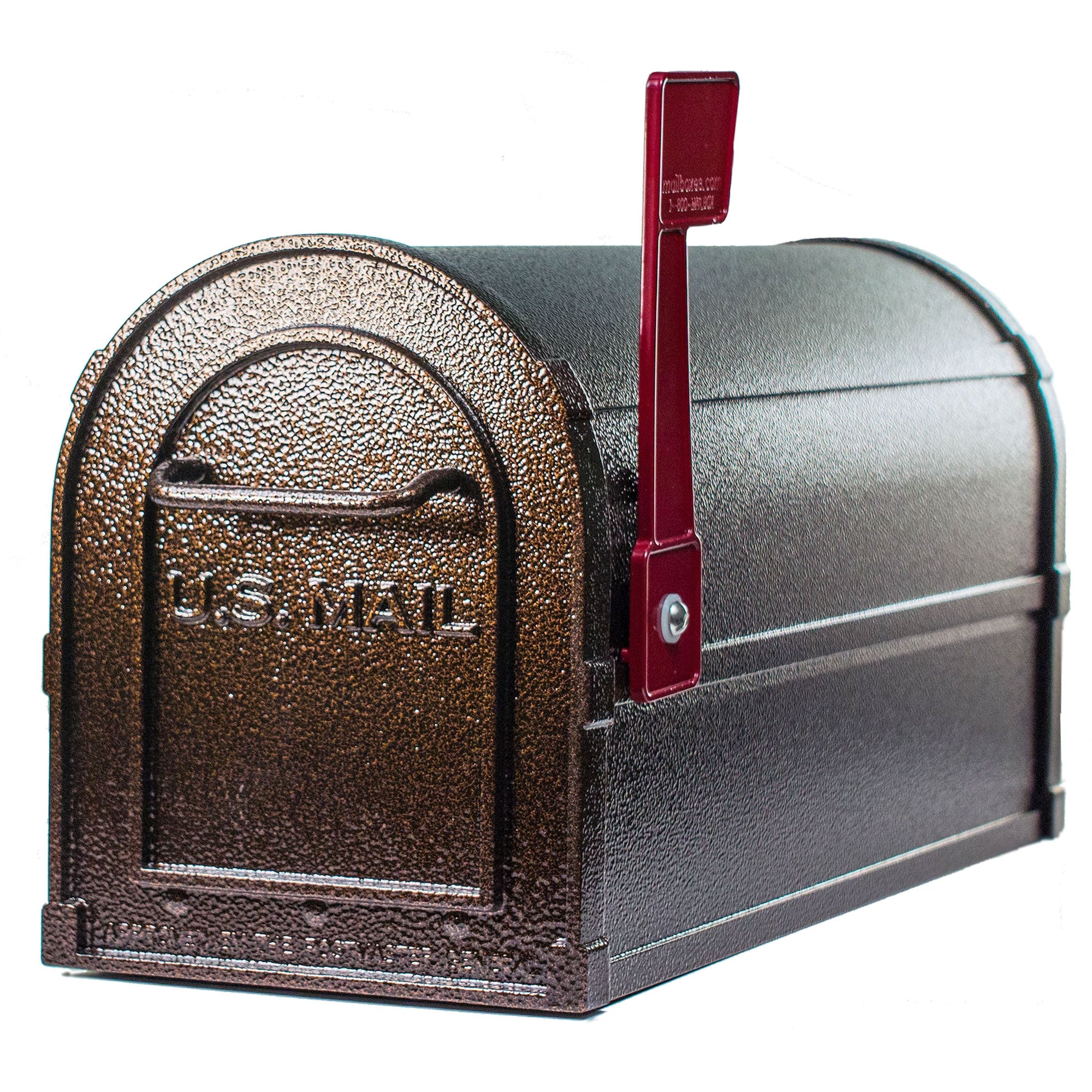 BrightLight Mailbox BL-9876 2 Door Mailbox with Carrier Signal Flag, Bronze