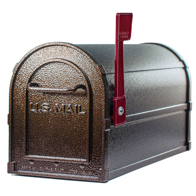 BrightLight Mailbox BL-9876 2 Door Mailbox with Carrier Signal Flag, Bronze