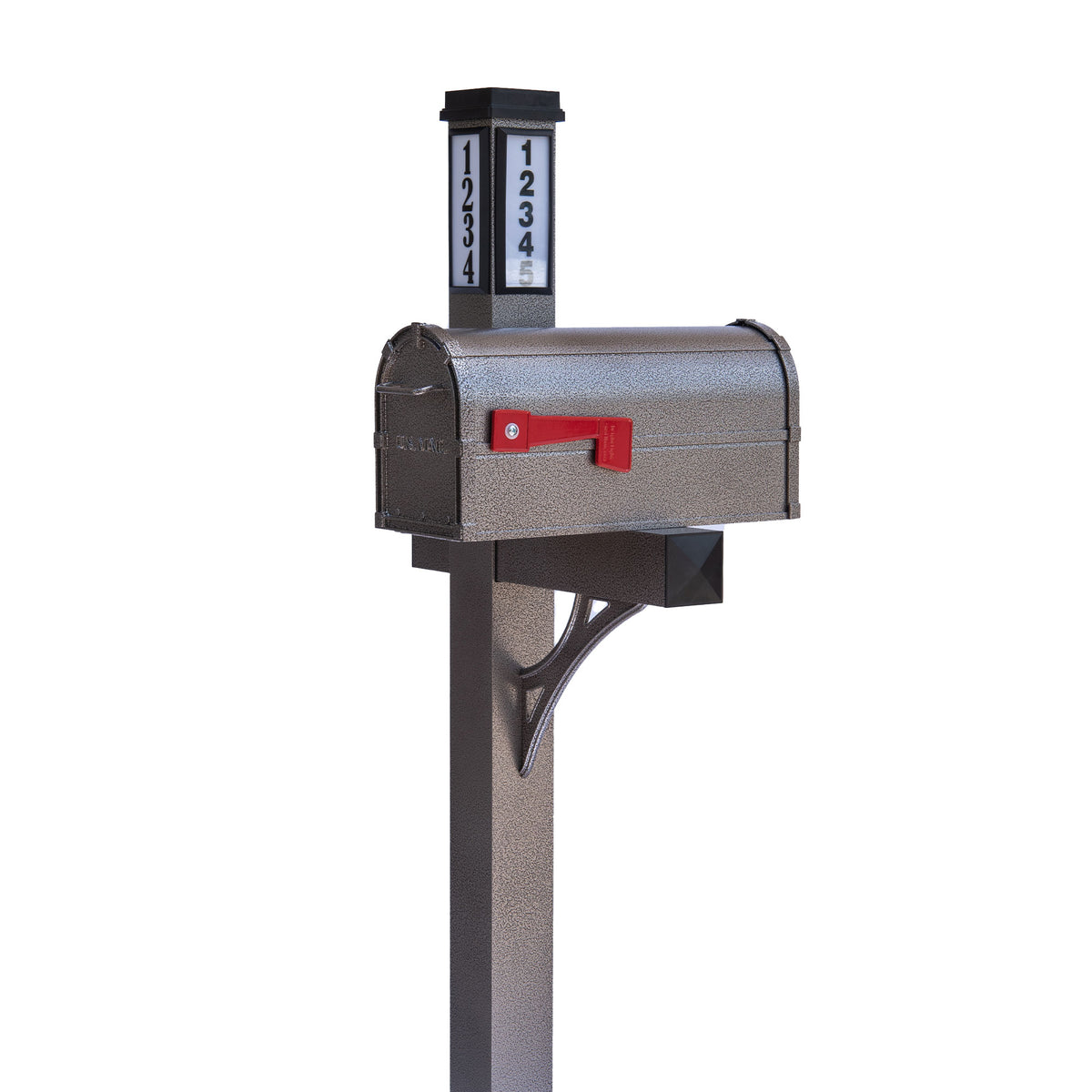 BrightLight Mailbox Solar Illuminated Single Post and Mailbox Kit (Open Box)