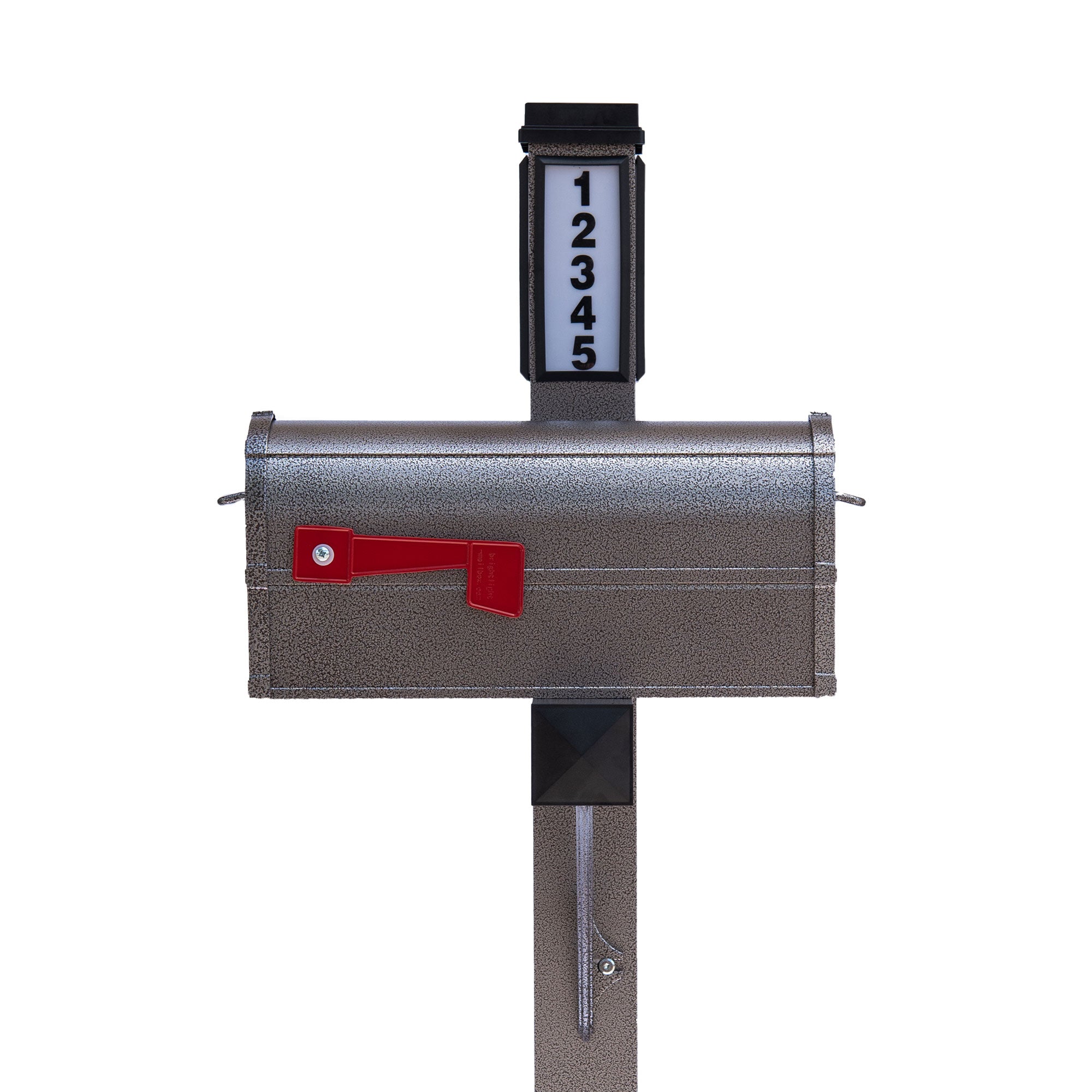 BrightLight Mailbox Solar Illuminated Single Post and Mailbox Kit (Open Box)