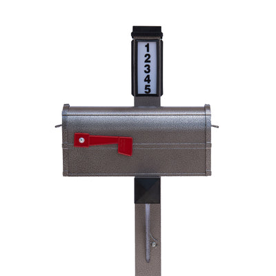 BrightLight Mailbox Solar Illuminated Single Post and Mailbox Kit (Open Box)