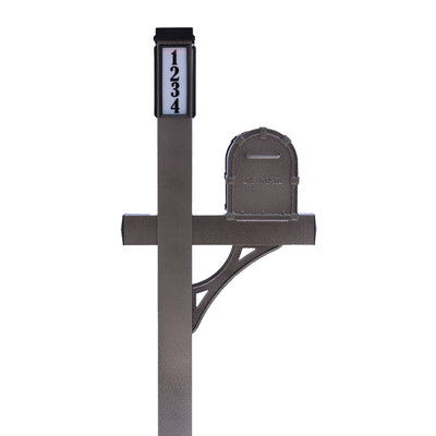BrightLight Mailbox Solar Illuminated Single Post and Mailbox Kit (Open Box)