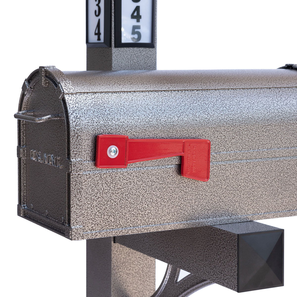 BrightLight Mailbox Solar Illuminated Single Post and Mailbox Kit (Open Box)