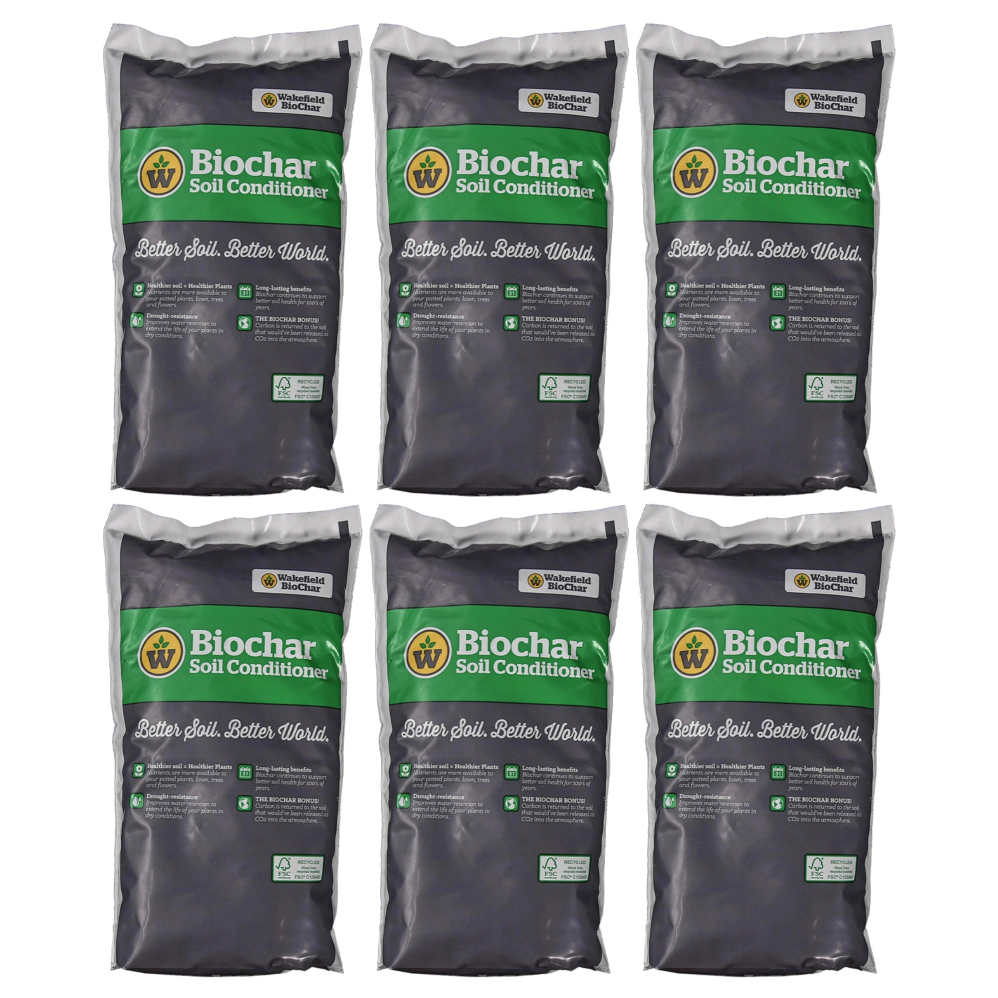 Wakefield BioChar Premium Organic Garden Soil Refresher & Conditioner, 6 Pounds - VMInnovations
