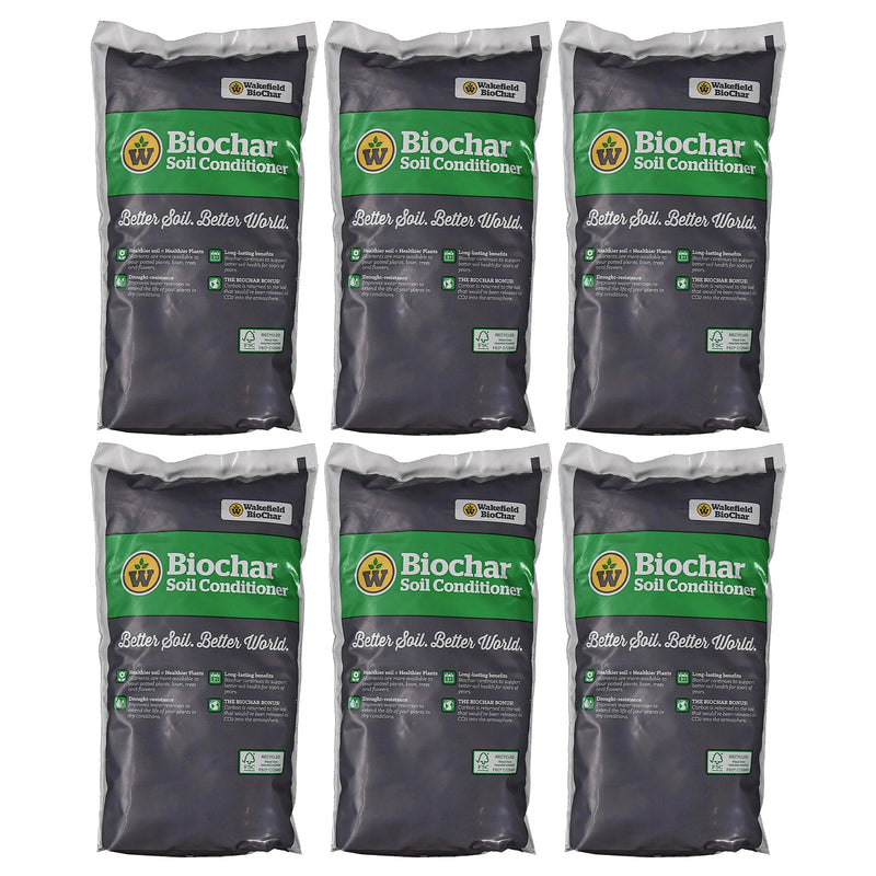 Wakefield BioChar Premium Organic Garden Soil Refresher & Conditioner, 6 Pounds