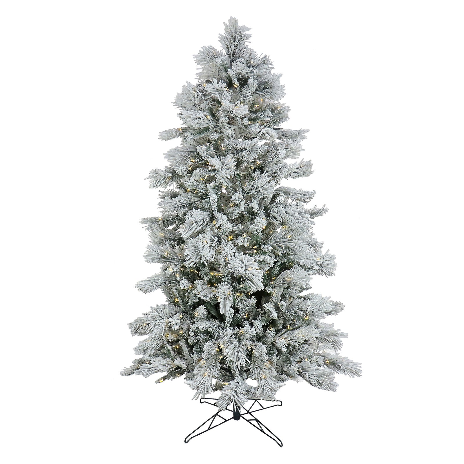 National Tree Company HGTV 7.5 Foot Slim Flocked Christmas Tree (Open Box) - VMInnovations