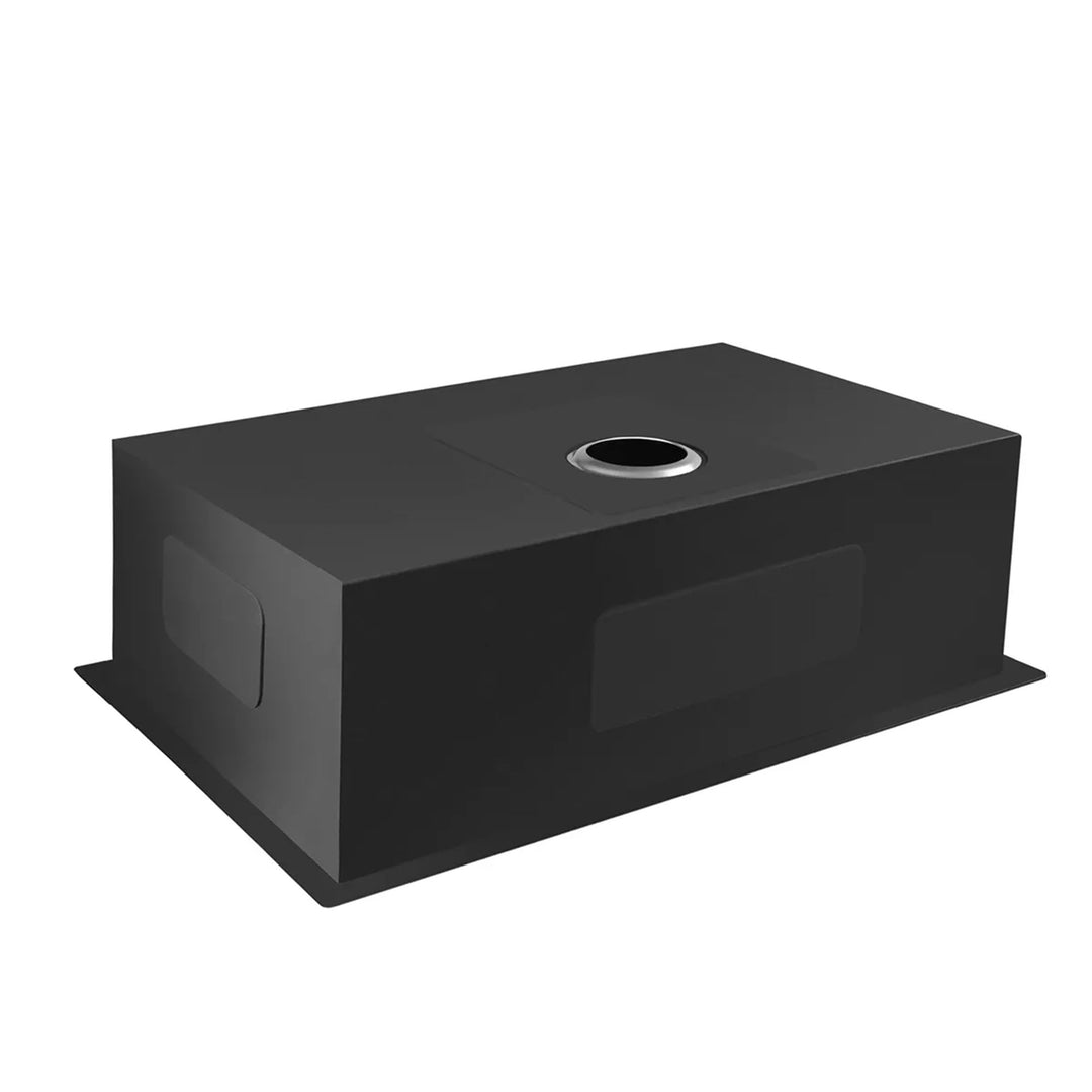 30x21in Stainless Steel Single Bowl Undermount Kitchen Sink Gunmetal (Used) - VMInnovations