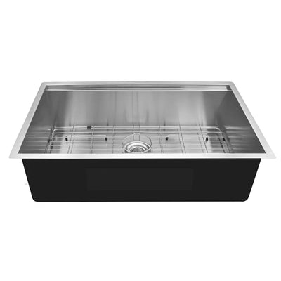 Alwen 30 by 18 Inch Undermount Brushed Stainless Steel Single Bowl Kitchen Sink