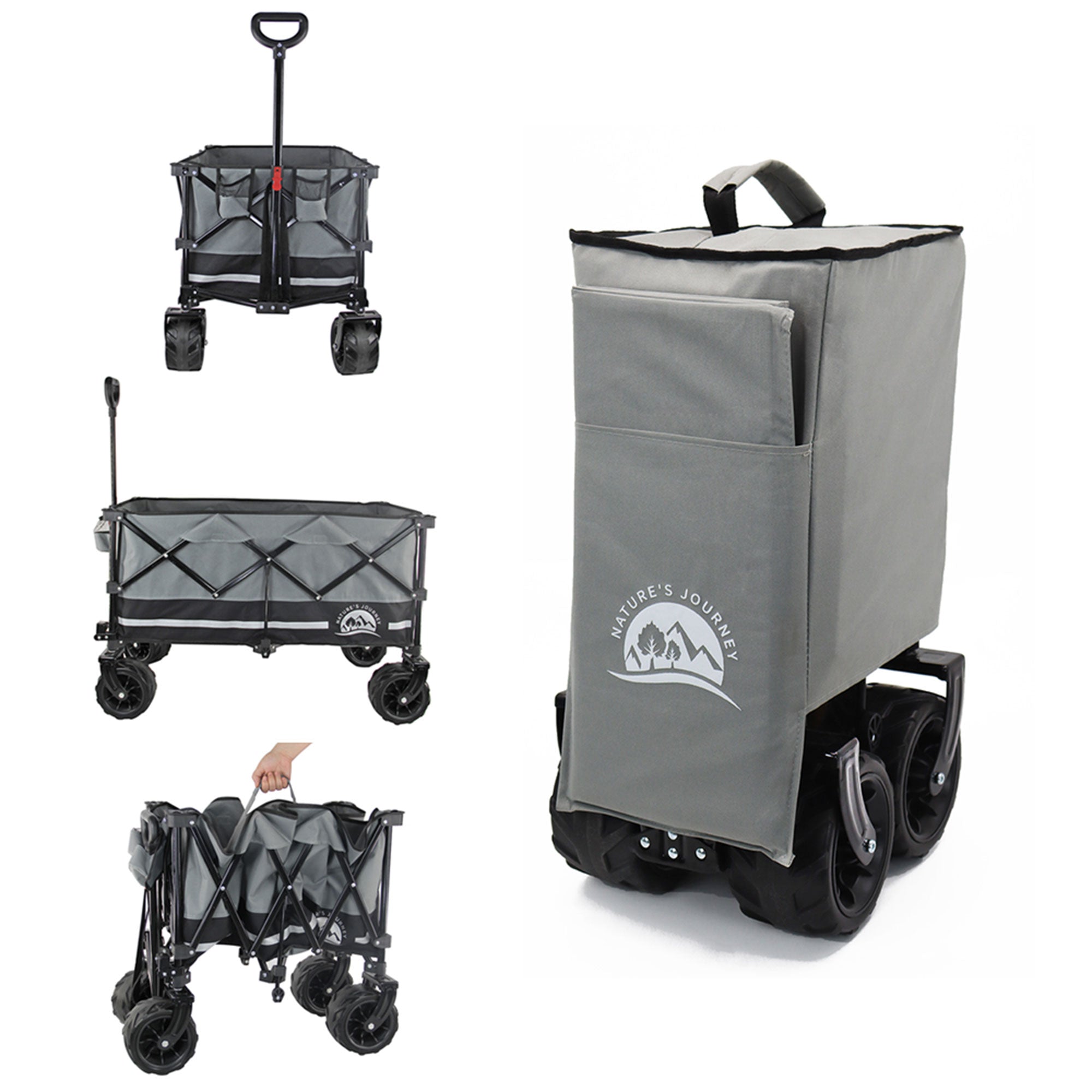 Maxwell Collapsible All Terrain Camping Wagon with Silent Wheels (Open Box)