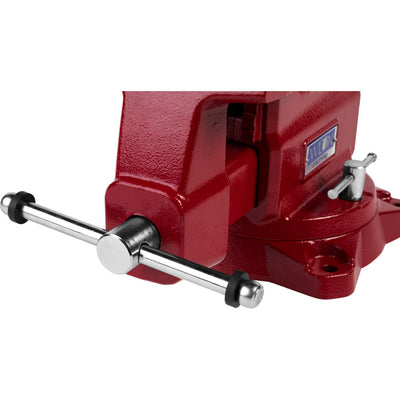 Wilton Tools 28815 6 1/2" Wide Jaw 6 1/4" Opening Swivel Utility Bench Vise, Red