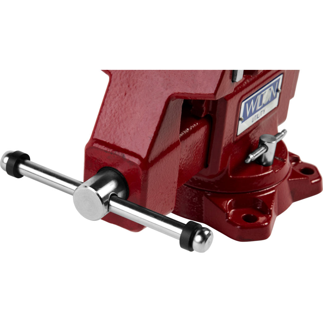 Wilton Tools 28818 4 1/2" Wide Jaw 4" Max Opening Swivel Utility Bench Vise, Red
