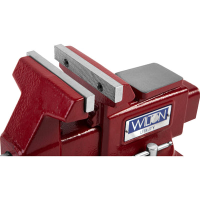 Wilton Tools 28818 4 1/2" Wide Jaw 4" Max Opening Swivel Utility Bench Vise, Red