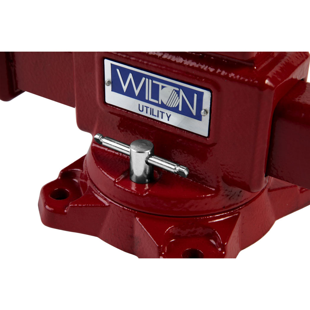 Wilton Tools 28818 4 1/2" Wide Jaw 4" Max Opening Swivel Utility Bench Vise, Red