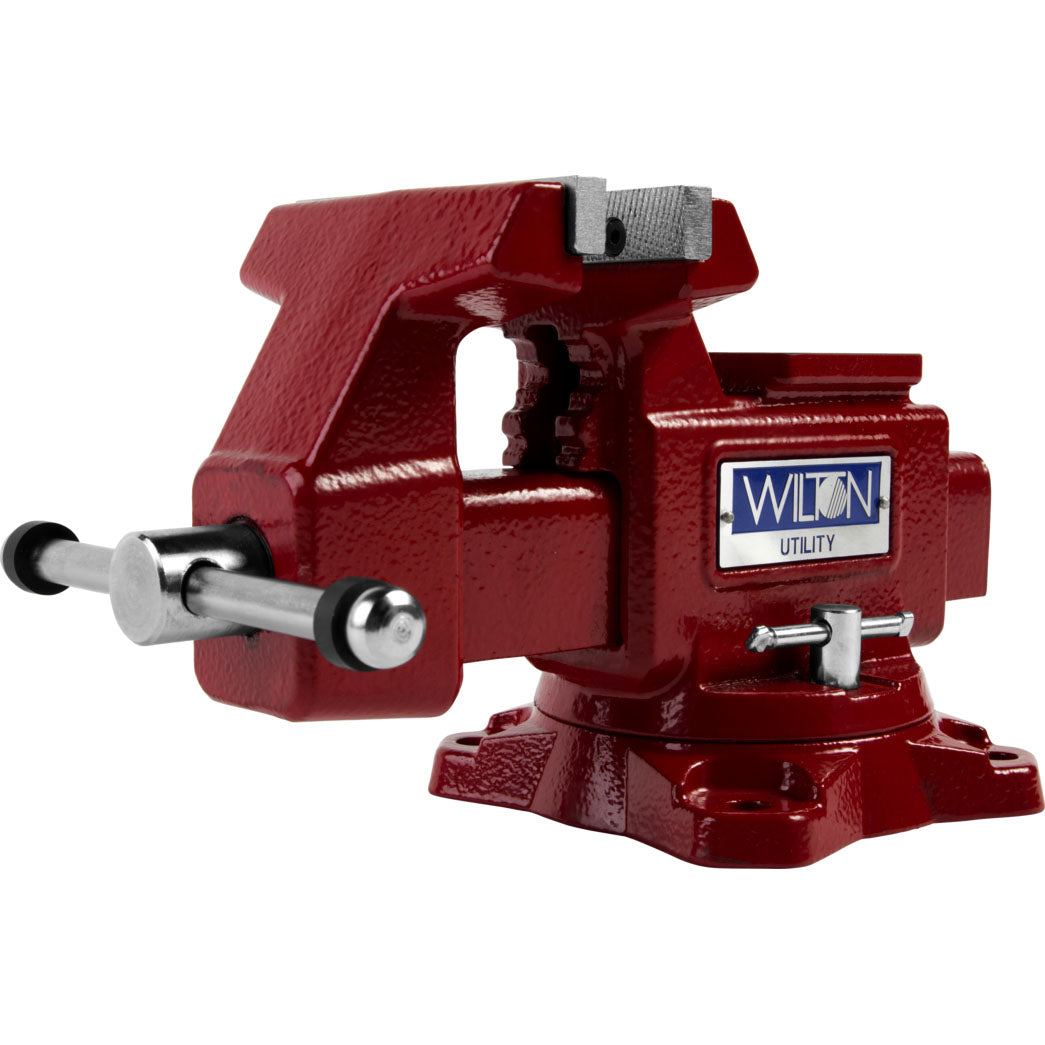 Wilton Tools 28818 4 1/2" Wide Jaw 4" Max Opening Swivel Utility Bench Vise, Red