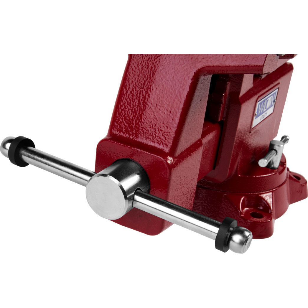 Wilton Tools 28820 6 1/2" Wide Jaw 6" Max Opening Swivel Utility Bench Vise, Red