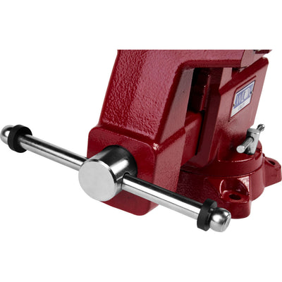 Wilton Tools 28820 6 1/2" Wide Jaw 6" Max Opening Swivel Utility Bench Vise, Red