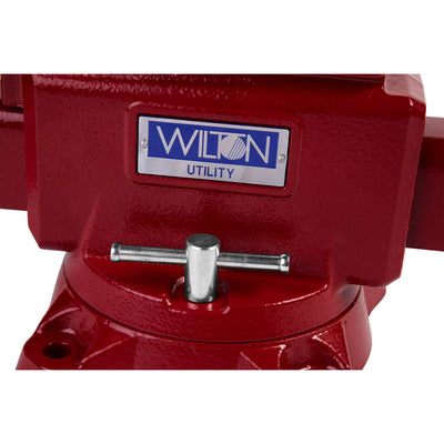 Wilton Tools 28820 6 1/2" Wide Jaw 6" Max Opening Swivel Utility Bench Vise, Red