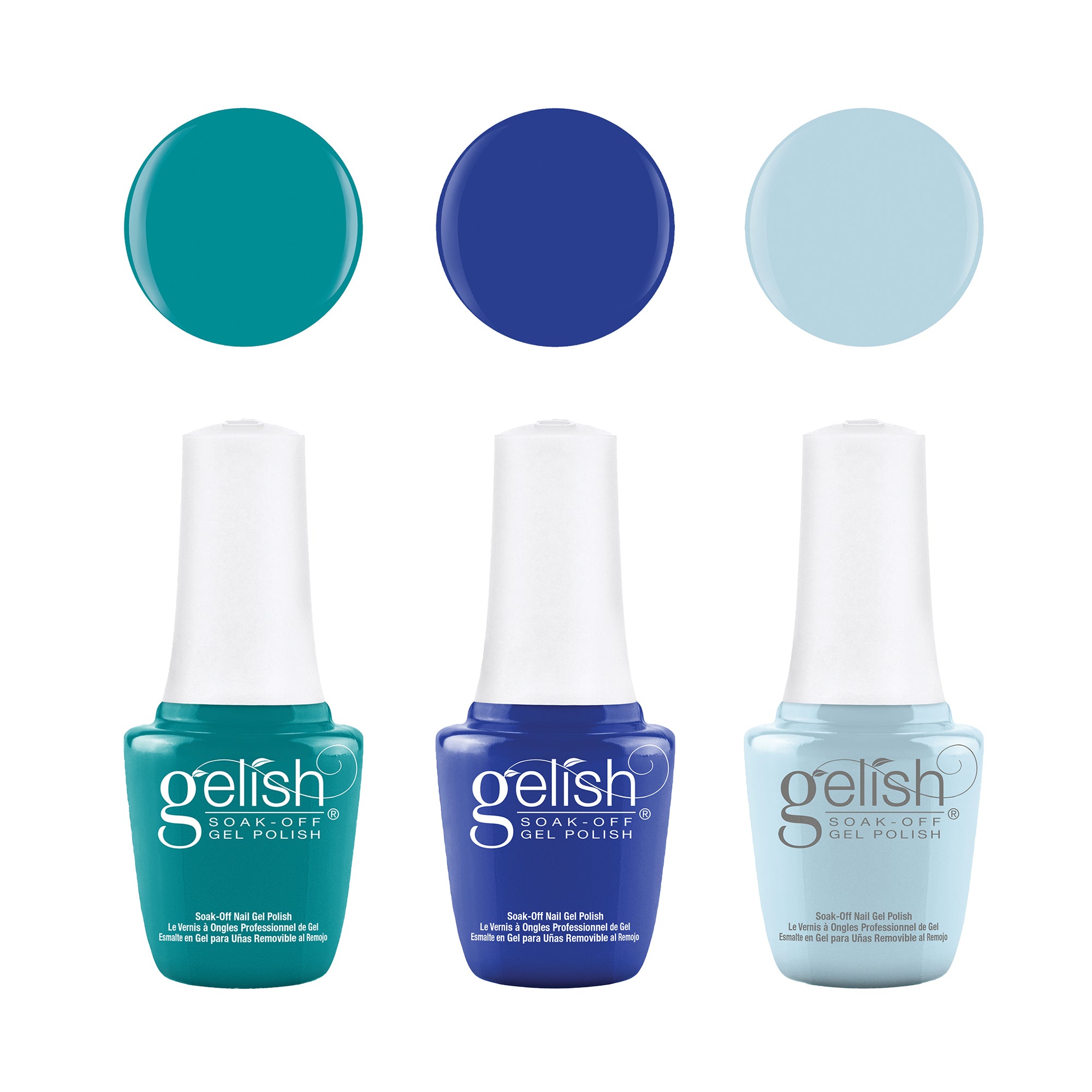 Gelish Makin' A Splash 9mL Polish Kit, 6 Colors with 330 Count 3 Type Nail Kit