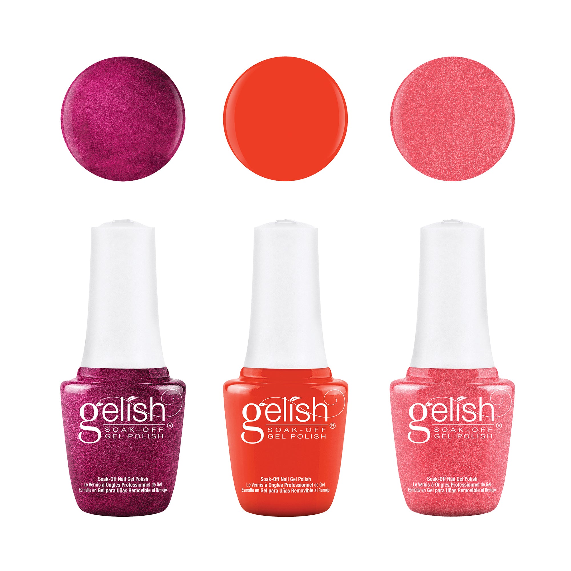 Gelish Makin' A Splash 9mL Polish Kit, 6 Colors with 330 Count 3 Type Nail Kit