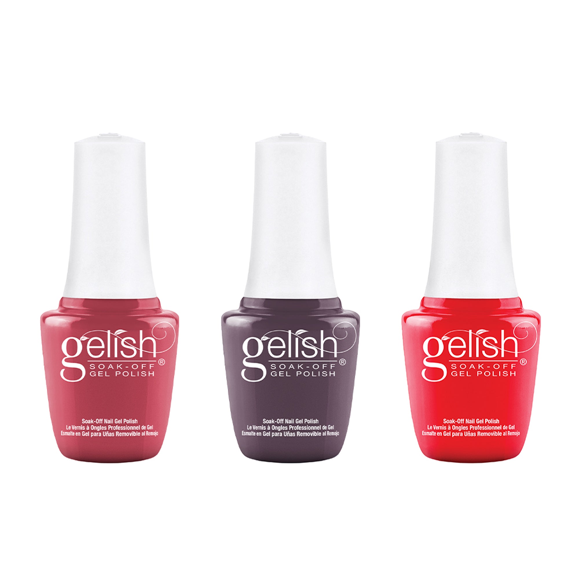 Gelish Mini Midnight Caller 9mL Polish, 6 Pack with 330 Count 3 Type Nail Kit - VMInnovations
