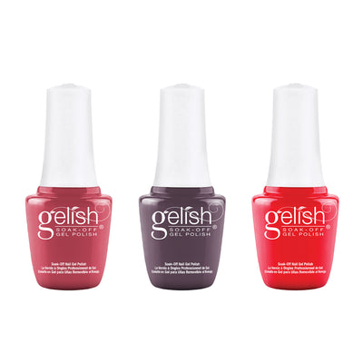 Gelish Mini Midnight Caller 9mL Polish, 6 Pack with 330 Count 3 Type Nail Kit - VMInnovations