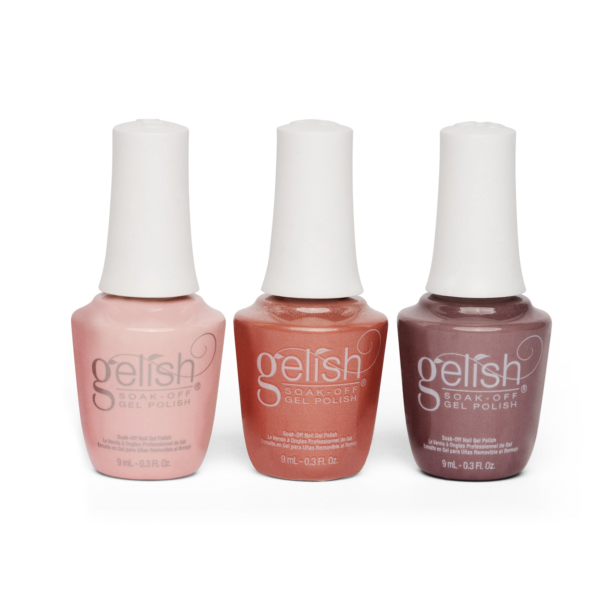 Gelish Core Pretty In Pink 9mL Polish Set, 6 Pack with 330 Count 3 Type Nail Kit