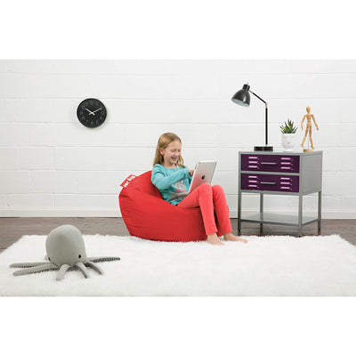 Big Joe Smartmax Classic Bean Bag Chair with Handles and Safety Zipper, Red