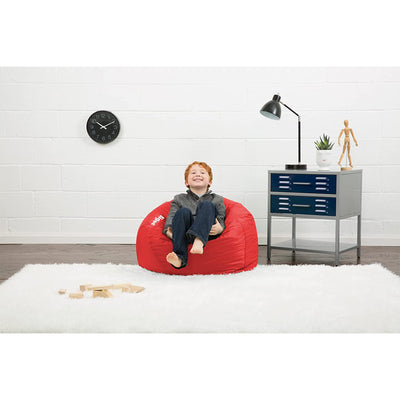 Big Joe Smartmax Classic Bean Bag Chair with Handles and Safety Zipper, Red
