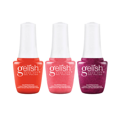 Gelish Medium Coffin Stiletto Nail Kit w/ Polish Sealer & Makin' A Splash Set