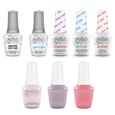 Gelish Terrific Trio Essentials, Full Bloom Pack 2 Kit, and Top Off Duo Coats - VMInnovations