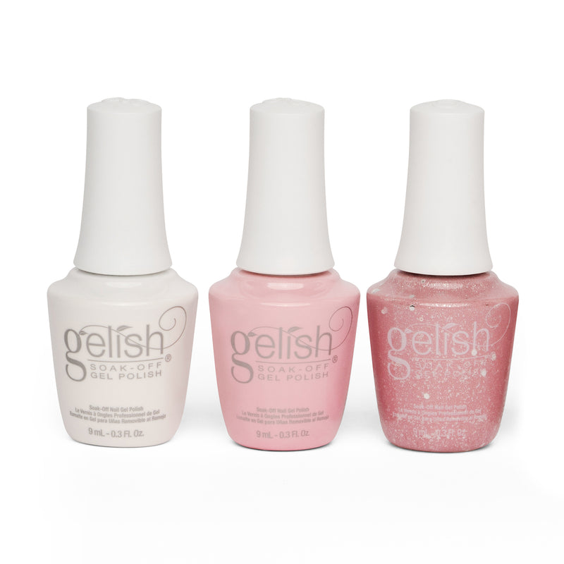 Gelish 330 Medium Coffin Stiletto Nail Kit w/ Polish Sealer & Pretty in Pink Set