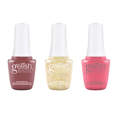 Gelish 330 Medium Coffin Stiletto Nail Kit with Polish Sealer and Passion Set