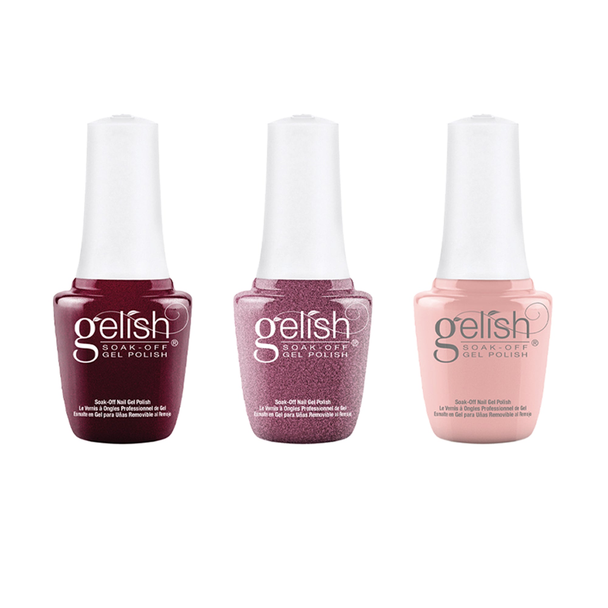 Gelish 330 Medium Coffin Stiletto Nail Kit with Polish Sealer and Passion Set