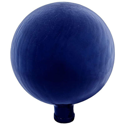 Achla Designs 10 Inch Gazing Glass Globe Crackle Sphere Garden Ornament, Blue