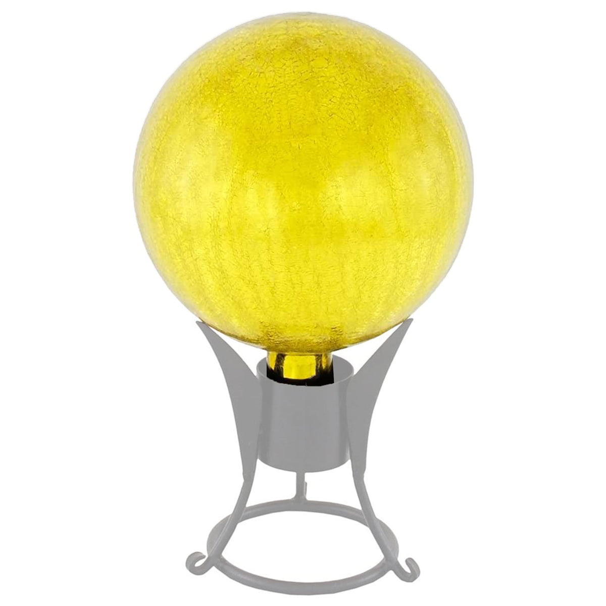 Achla Designs 10 Inch Gazing Glass Globe Sphere Garden Ornament, Lemon Drop