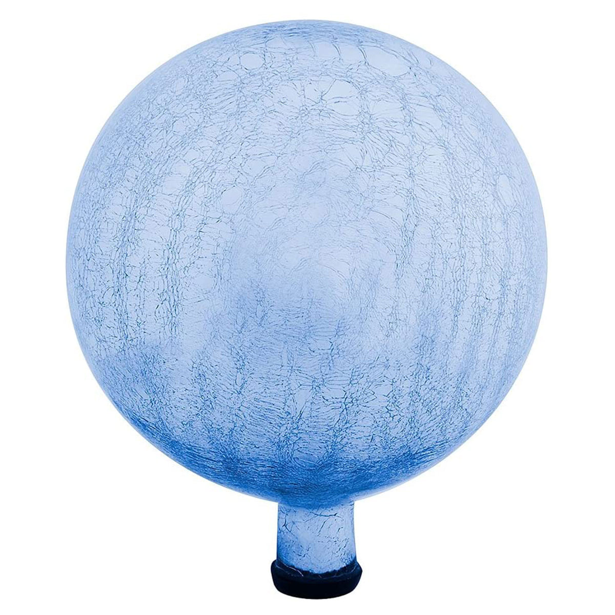 Achla Designs 12 Inch Glass Crackly Globe Sphere Garden Ornament, Blue Lapis