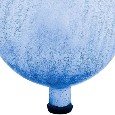 Achla Designs 12 Inch Glass Crackly Globe Sphere Garden Ornament, Blue Lapis