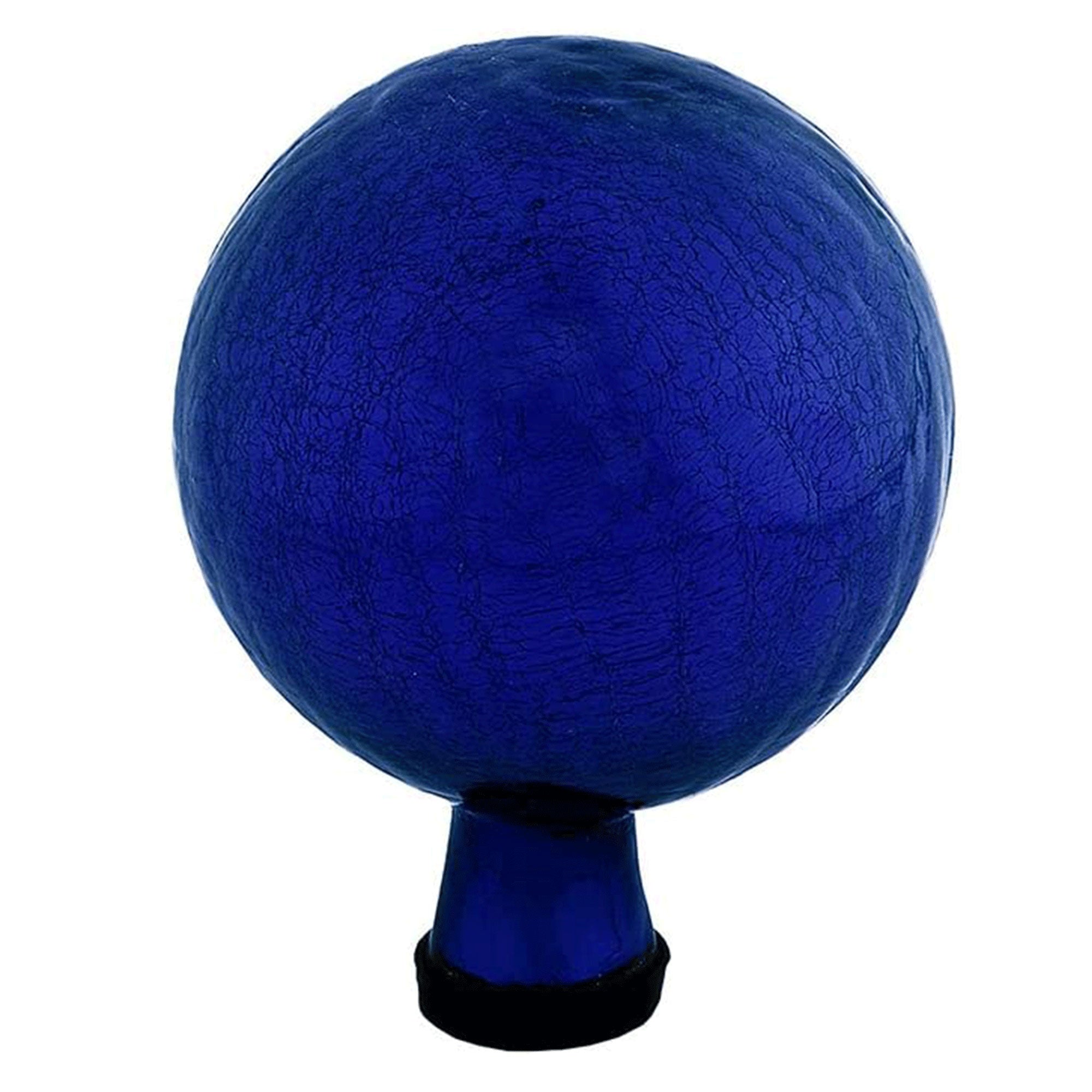 Achla Designs 6 Inch Gazing Glass Crackle Globe Sphere Garden Ornament, Blue