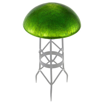 Achla Designs Crackle Glass Garden Toadstool Gazing Ball, 9 Inch, Fern Green - VMInnovations