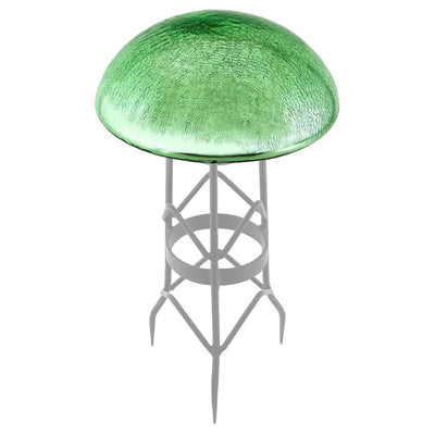 Achla Designs Crackle Glass Garden Toadstool Gazing Ball, 9 Inch, Light Green
