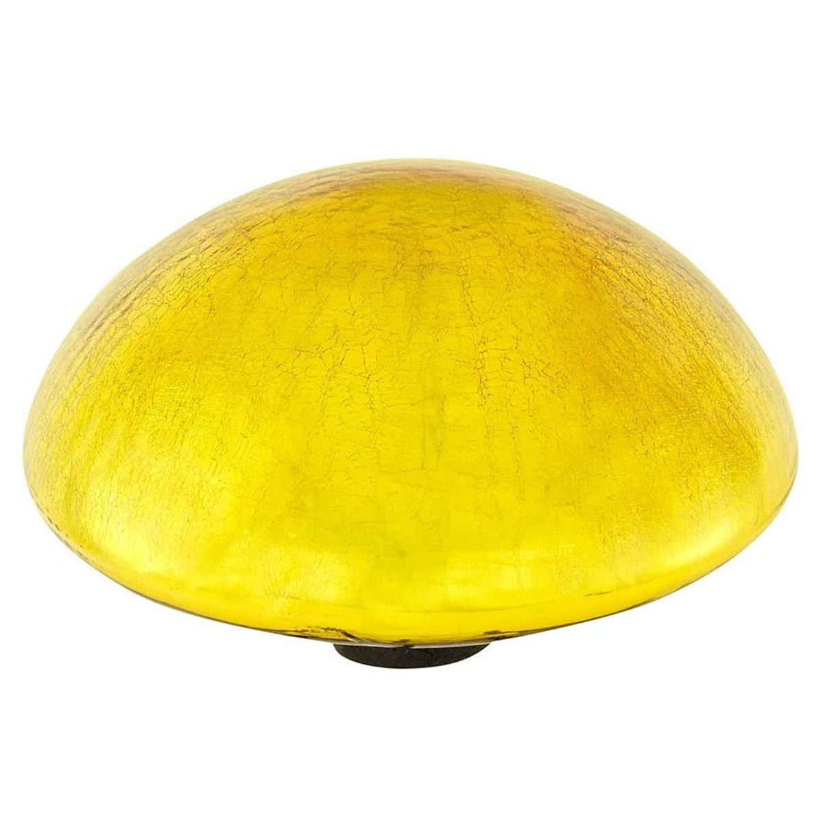 Achla Designs Crackle Glass Garden Toadstool Outdoor Gazing Ball, 9 Inch, Yellow